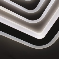 Detalle efecto 3D con iluminación combinada de tono neutro del Plafón Smart Otie 2 135W 3CCT regulable