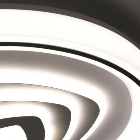 Detalle del Plafón Smart Saren 110W 3CCT regulable encendido con iluminación combinada en tono de luz  neutro