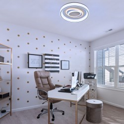 Habitación infantil decorada con Plafón Smart Ryad 85W 3CCT regulable encendido en tono frío