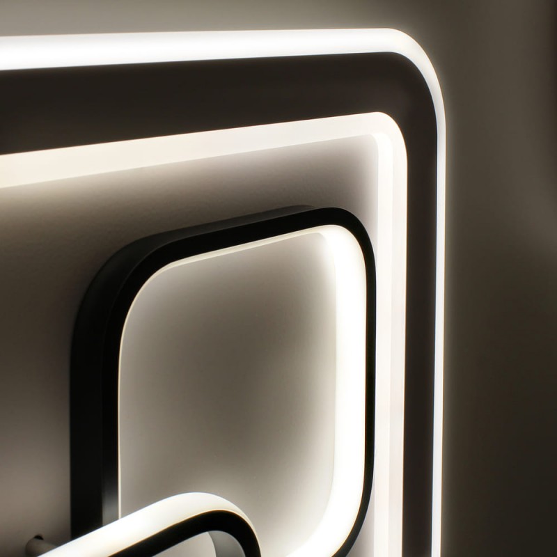 Detalle del Plafón Smart Penn 90W 3CCT regulable encendido con iluminación neutra