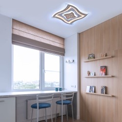 Habitación juvenil decorada con Plafón Smart Lou encendido con iluminación combinada con tono de luz frío