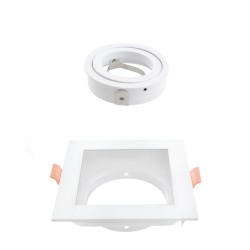 Empotrable Akrah cuadrado blanco desmontaje