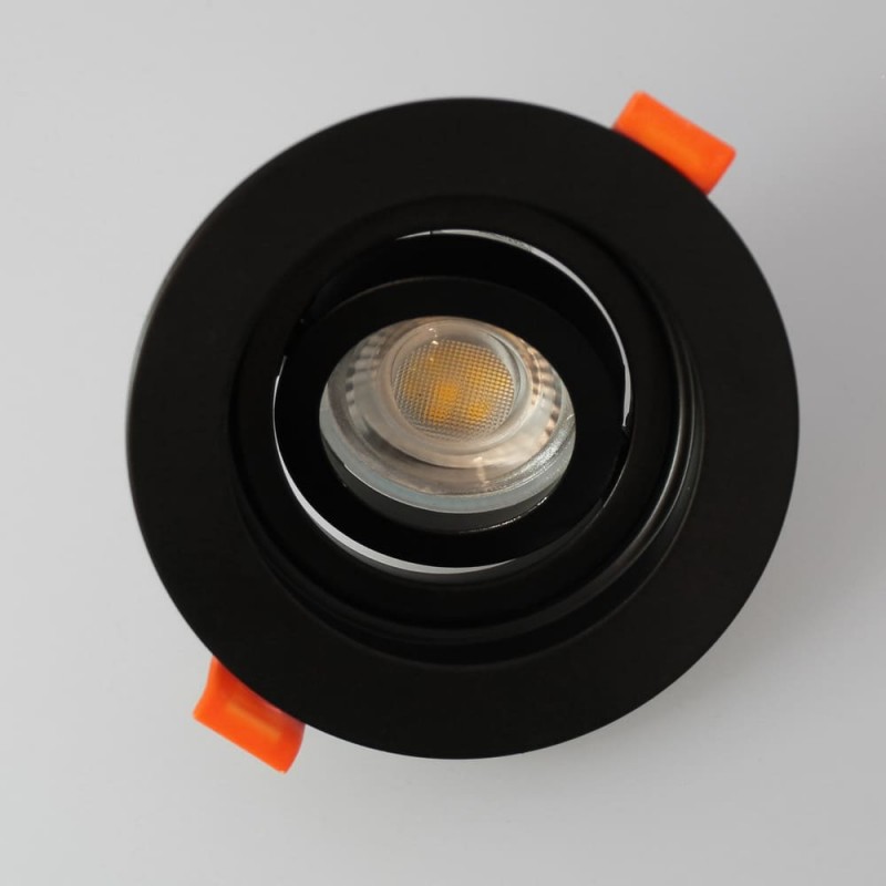 Empotrable Akrah redondo negro