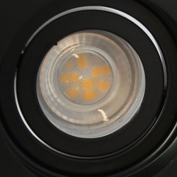 Detalle del Empotrable Akrah redondo negro