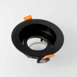 Empotrable Akrah redondo negro sin bombilla