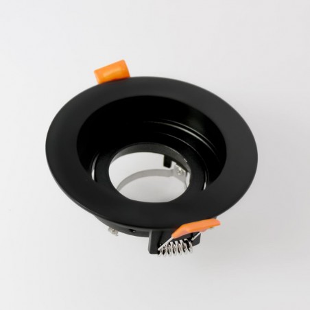 Empotrable Akrah redondo negro sin bombilla