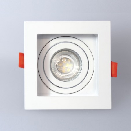 Empotrable Akrah cuadrado blanco visto de planta