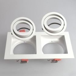 Empotrable Akrah rectangular dos luces blanco desmontaje