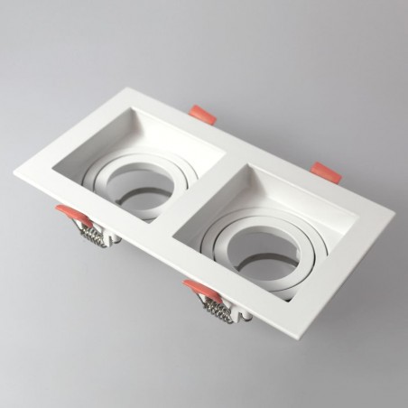 Empotrable Akrah rectangular dos luces blanco