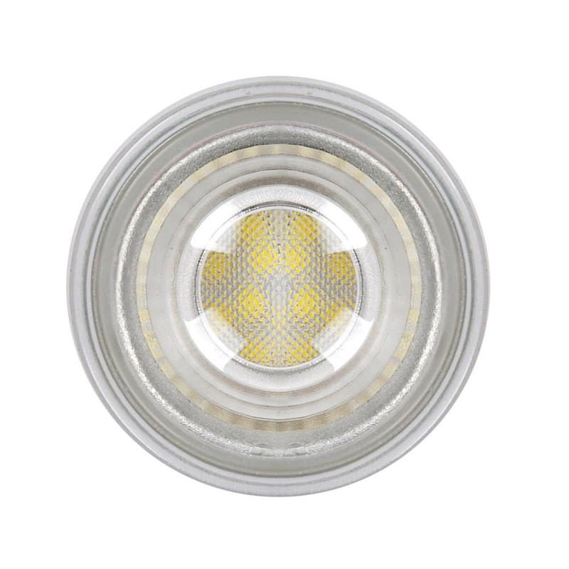 Vista de planta de Bombilla LED GU10 7W 3000K 810lm cristal