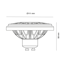 Bombilla QR111 15W blanca 3000K