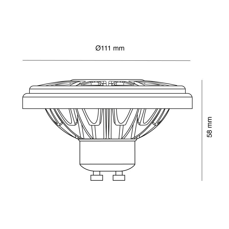 Bombilla QR111 15W blanca 3000K