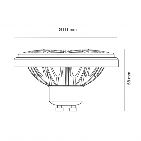 Bombilla QR111 15W blanca 3000K