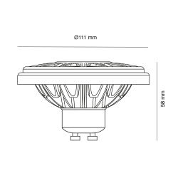 Bombilla QR111 15W blanca 4000K