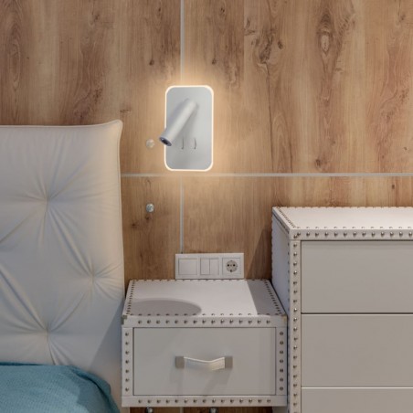 Aplique de pared LED 11W+3W Irena blanco