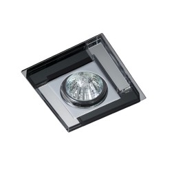 Luxor recessed light square black - mirror
