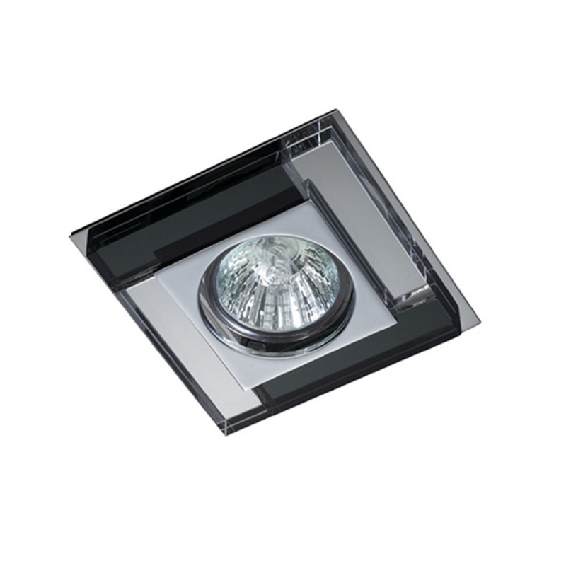 Luxor recessed light square black - mirror