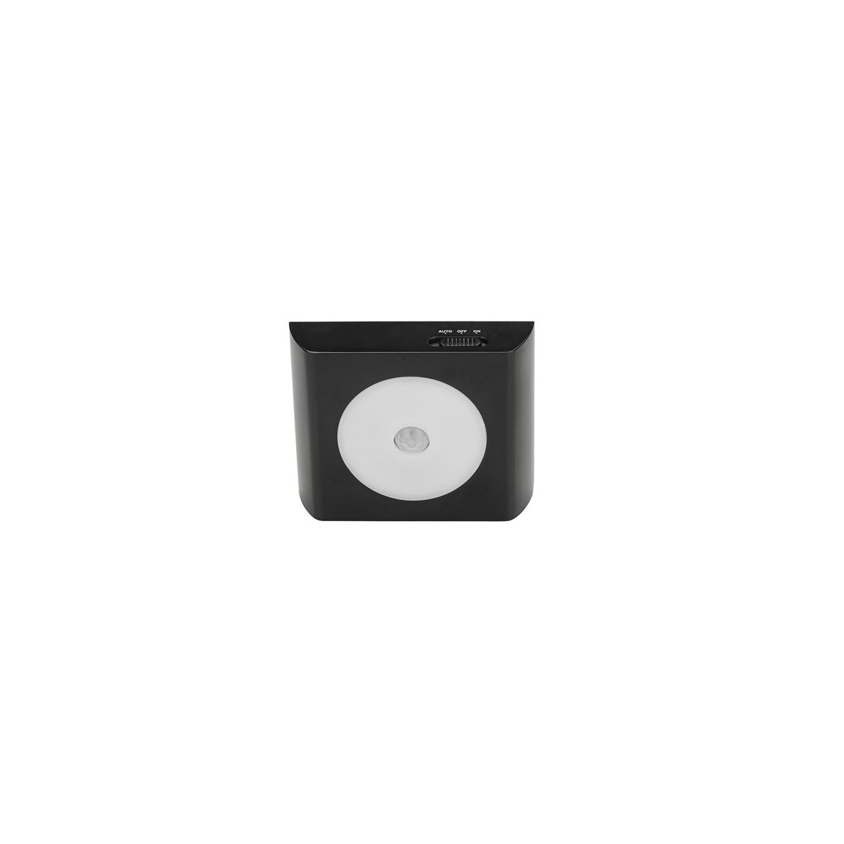 CristalRecord Sensor de Movimiento Cuadrado con Iluminación LED 5 W Negro 70 x 20x x 82 mm