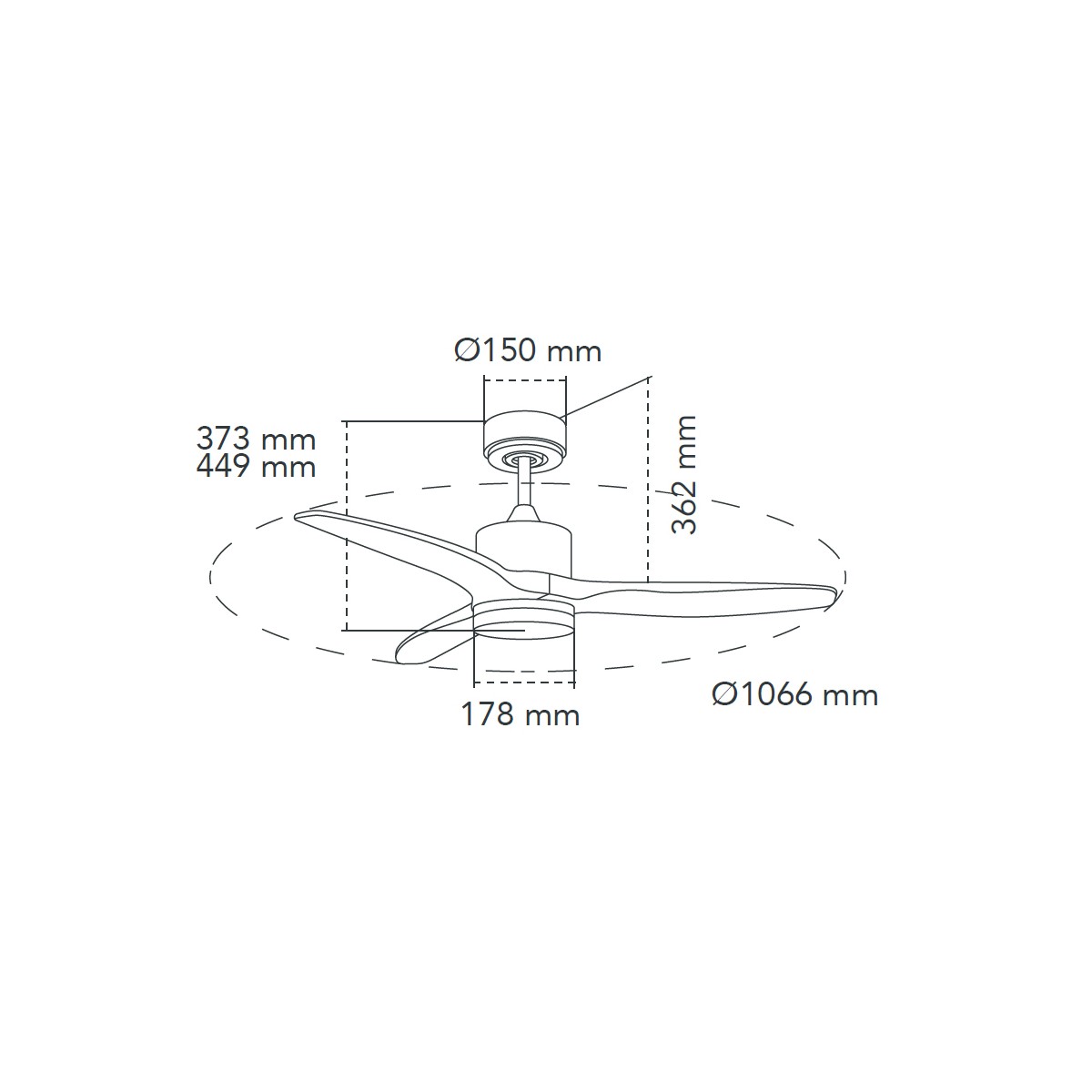ventilador de techo led terre blanco 18w cct