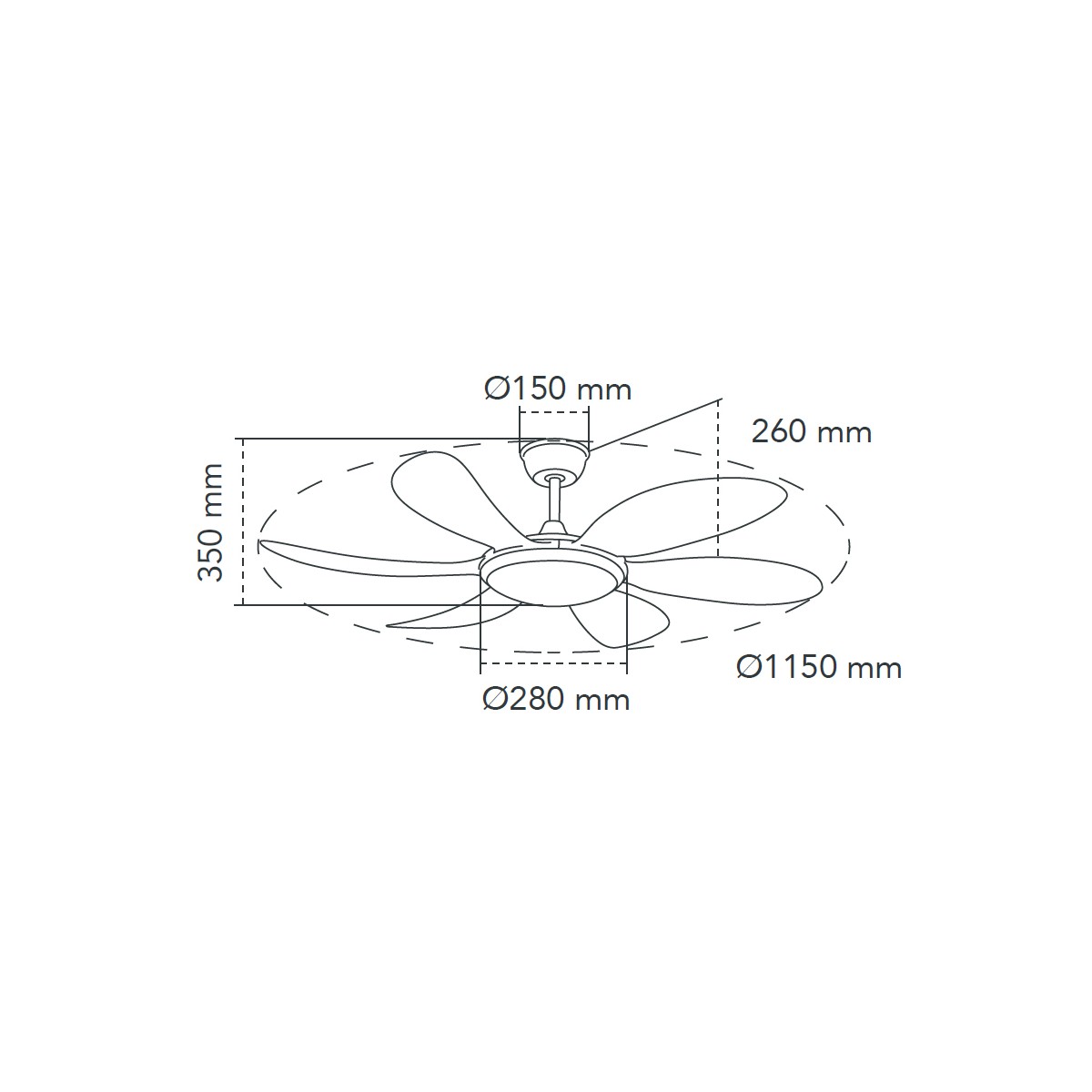 ventilador dc tanik marron led 24w cct