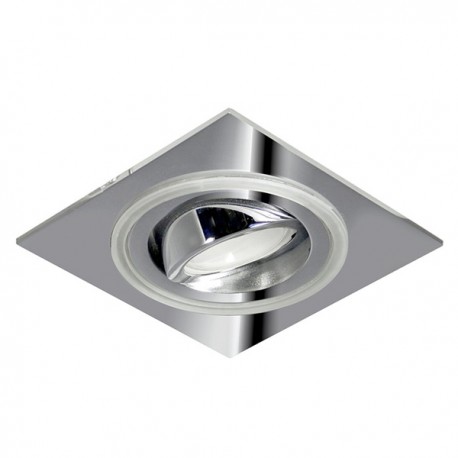 Empotrable LED Azul 2,4W Aret Cuadrado Cromo Basculante 12V Empotrable LED Azul 2,4W Aret Cuadrado Cromo Basculante 12V