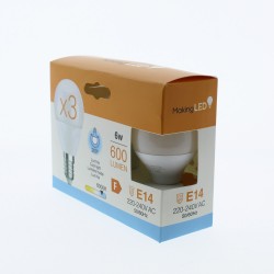 Lot 3 ampoule LED G45 E14...