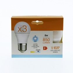 Pack 3 Bombilla LED G45 E27...