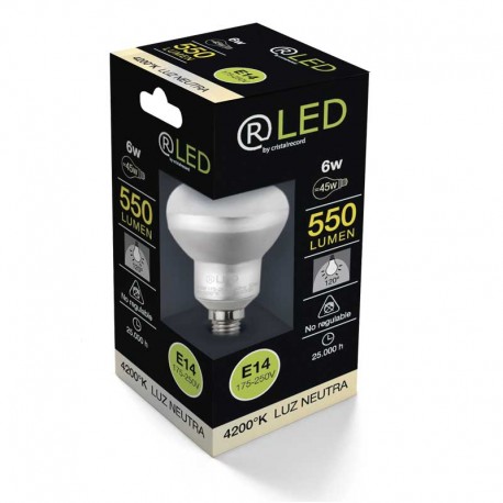 E14 R50 LED SMD 6W 550LM 4200ºK