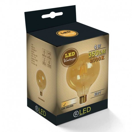 E27 GLOBO CARAMELO 4W 350LM 2000ºK