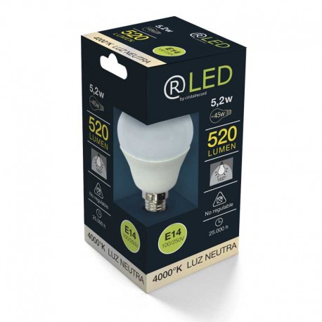 E14 ESFÉRICA 5,2W 4000K