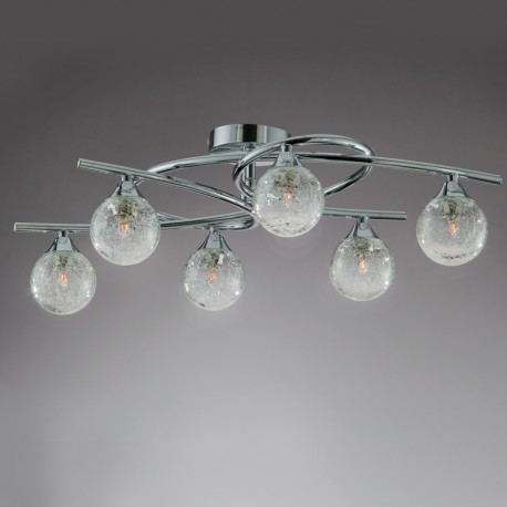 PLAFÓN 6 LUCES LOTTO CROMO PLAFÓN 6 LUCES LOTTO CROMO