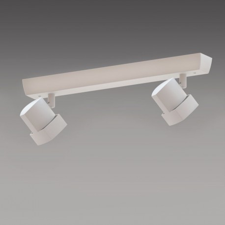 REGLETA 2 FOCOS MOKA BLANCO/MATE