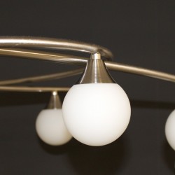 PLAFÓN 6 LUCES LOTTO NIQUEL SATINADO