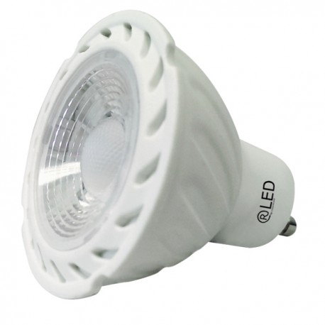 Dos bombillas LED GU10, 7 W, 2700 K, 556 Lm.