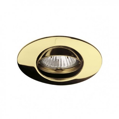 Empotrable zar ovalado basculante de aluminio acabado en oro satinado. Empotrable zar ovalado basculante de aluminio acabado en oro satinado.
