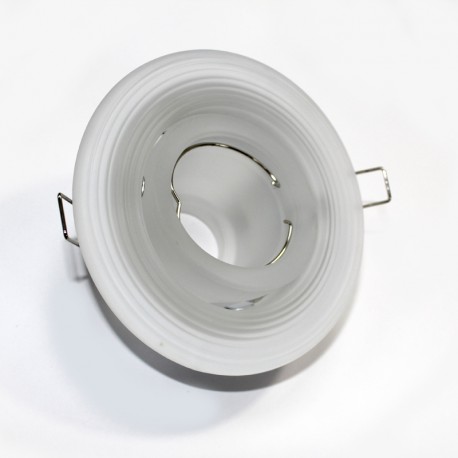 Matt White Glass Tilting Recessed Light