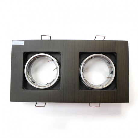 Empotrable dos luces 50W Odin wengué Empotrable dos luces 50W Odin wengué