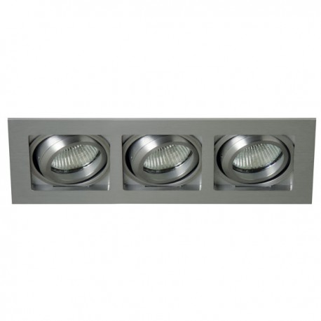 Lucer Silver Three-light Tilting Recessed Light