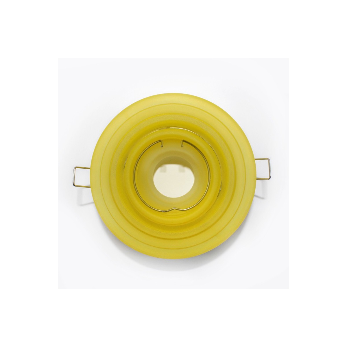 Empotrable basculante redondo escalonado cristal amarillo