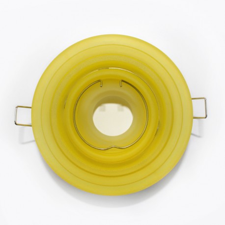 Empotrable basculante redondo escalonado cristal amarillo Empotrable basculante redondo escalonado cristal amarillo