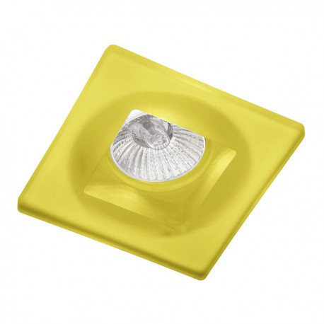 Yellow Glass Fixed Recessed Light