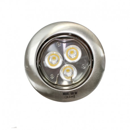Empotrable LED GU10 6W redondo basculante plata