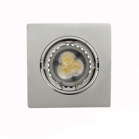 Empotrable LED GU10 6W cuadrado basculante acero Empotrable LED GU10 6W cuadrado basculante acero