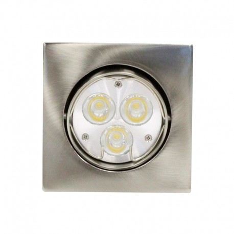 Empotrable LED GU10 6W cuadrado basculante níquel Empotrable LED GU10 6W cuadrado basculante níquel