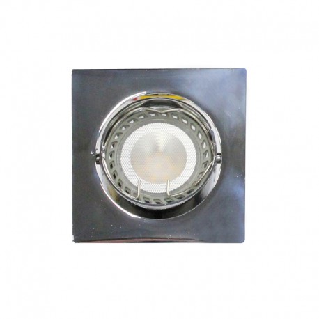 Empotrable LED GU10 6W cuadrado basculante cromo Empotrable LED GU10 6W cuadrado basculante cromo