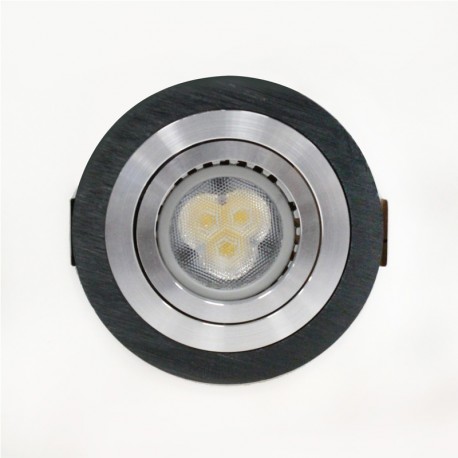 Empotrable LED GU10 7W redondo basculante negro Empotrable LED GU10 7W redondo basculante negro