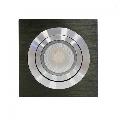 Empotrable LED GU10 7W cuadrado basculante negro Empotrable LED GU10 7W cuadrado basculante negro