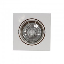 Empotrable GU10 50W cuadrado basculante blanco