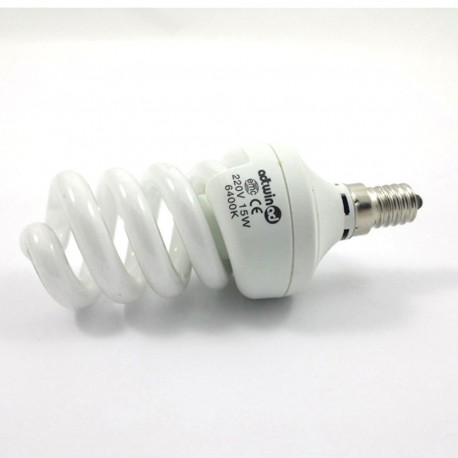 Bombilla bajo consumo E14, 15W, 6400K Bombilla bajo consumo E14, 15W, 6400K