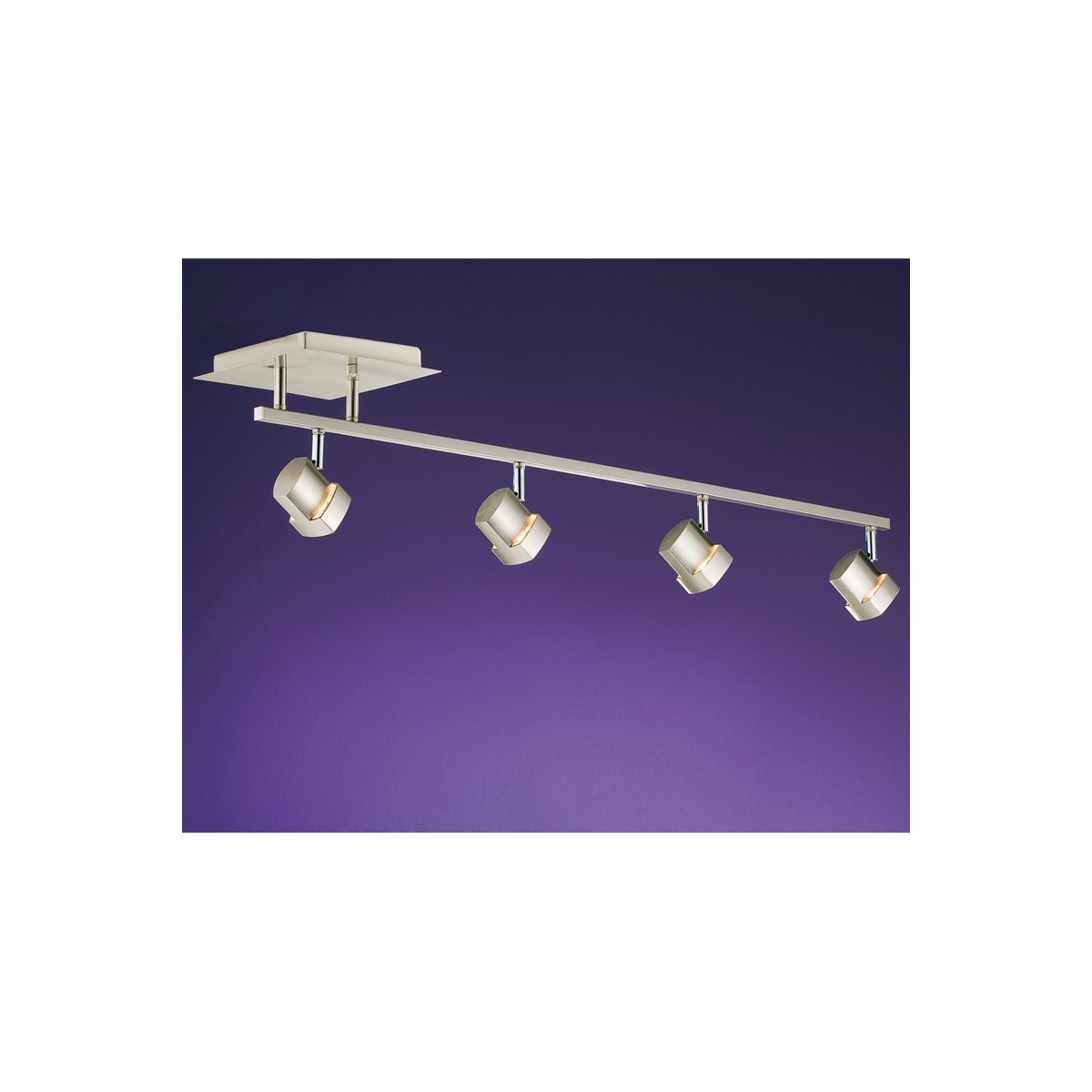 Moka 4 Spotlight Ceiling Bar – Nickel Moka 4 Spotlight Ceiling Bar – Nickel